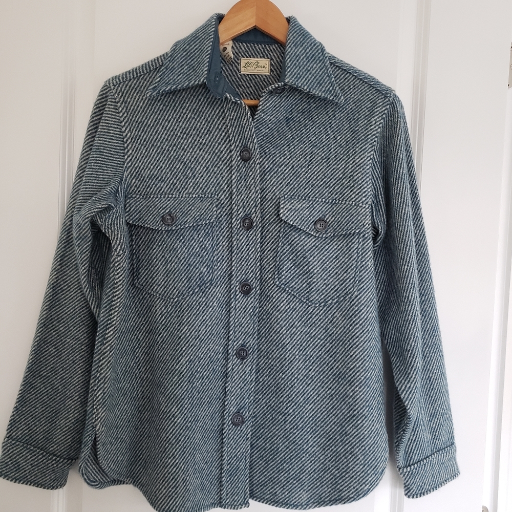 L.L. Bean Vintage Wool Up Shirt Shacket Size 12